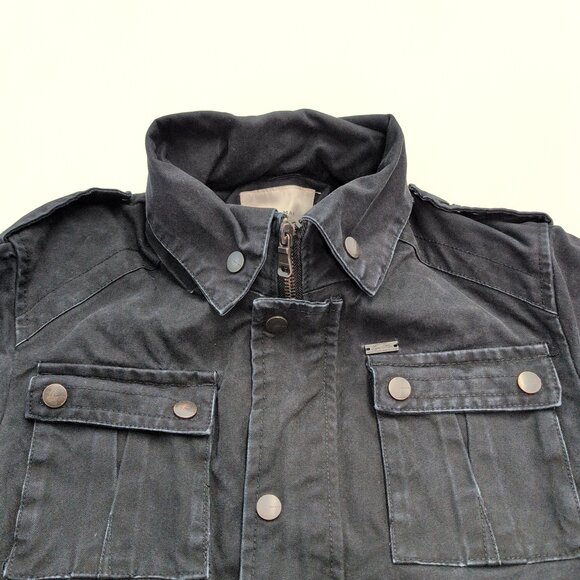 Zara‎ Man Black Military Canvas Jacket - Size L - Picture 6 of 12